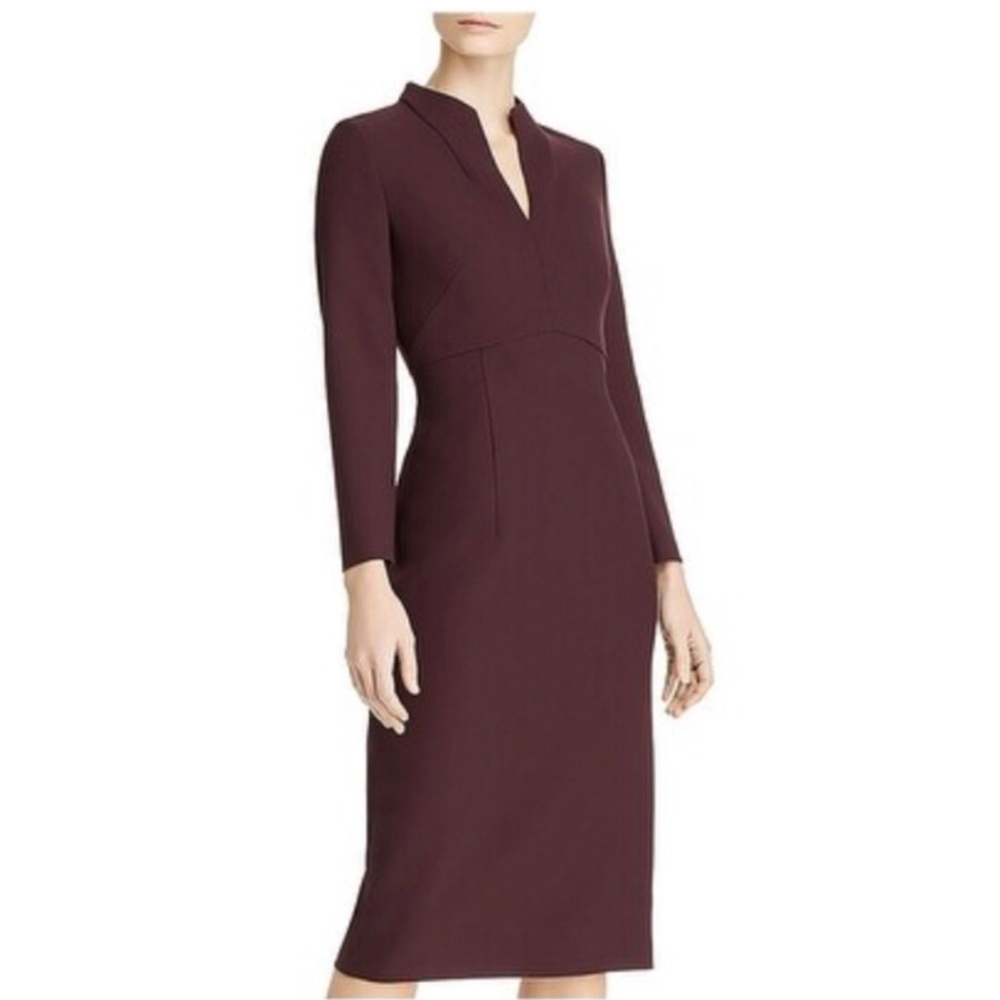 BOSS By Hugo Boss Debara Power Crepe V-Neck Dress